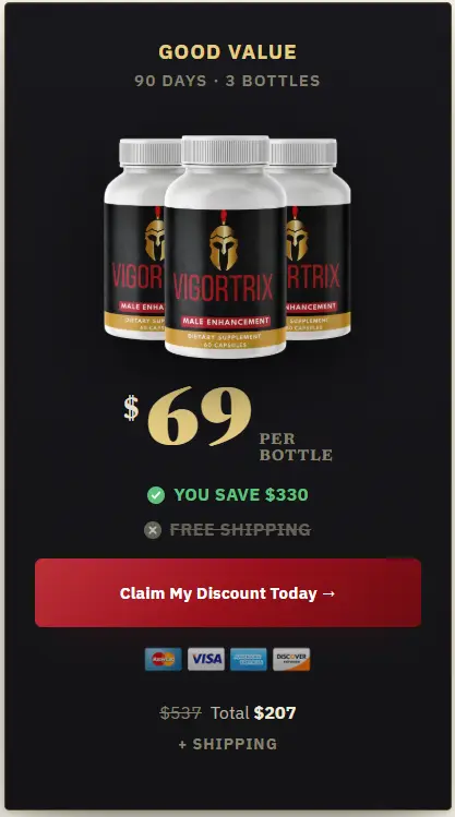Vigortrix 3 Bottles pricing