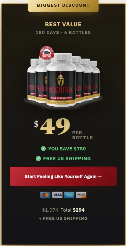 Vigortrix 6 Bottles pricing